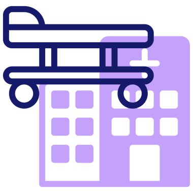 Bina. Web simgesi basit illüstrasyon