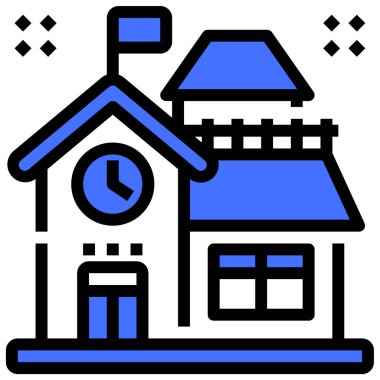 okul simgesi vektör illüstrasyonu