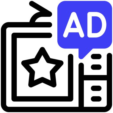 televizyon web simgesi basit tasarım