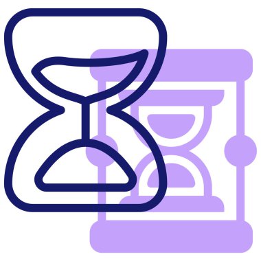 Kum saati. Web simgesi basit illüstrasyon