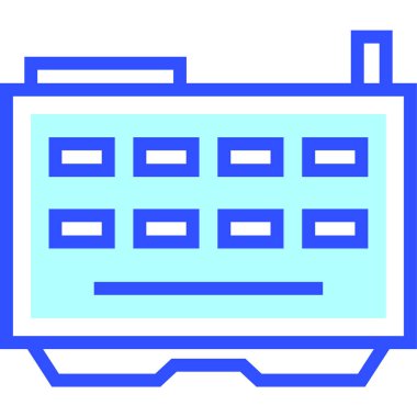 Bilgisayar klavyesinin çizimi. elektronik nesne