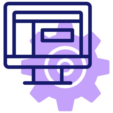 CMS simgesi, vektör illüstrasyonu basit tasarım