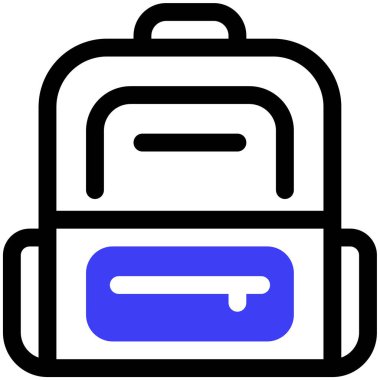 sırt çantası simgesi, vektör illüstrasyonu basit tasarım