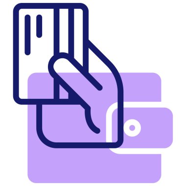 ödeme kavramı simgesi, vektör illüstrasyonu basit tasarım