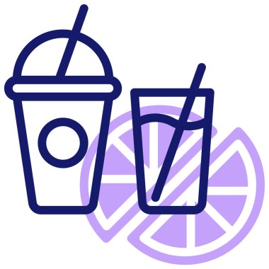 Gazoz. Web simgesi basit illüstrasyon