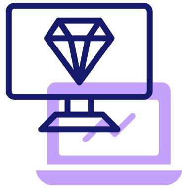 Bilgisayar. Web simgesi basit tasarım 