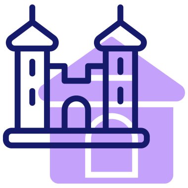 Londra Kulesi. Web simgesi basit illüstrasyon