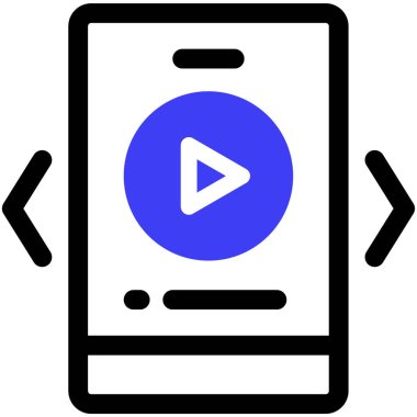 akıllı telefon simgesi, vektör illüstrasyonu basit tasarım