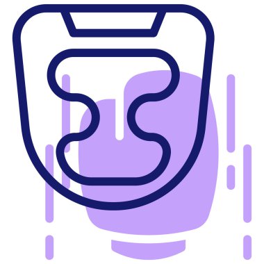 Boks miğferi modern simgesi, vektör illüstrasyonu