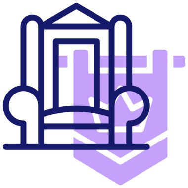 Taht simgesinin vektör illüstrasyonu