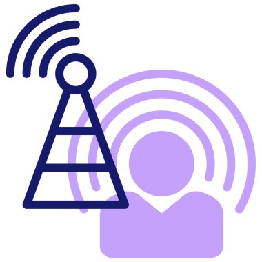 Podcast. Web simgesi basit illüstrasyon