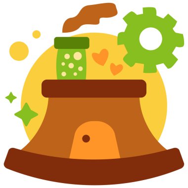 Fabrika simgesi vektör illüstrasyonu