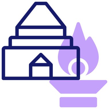 Bina. Web simgesi basit illüstrasyon 