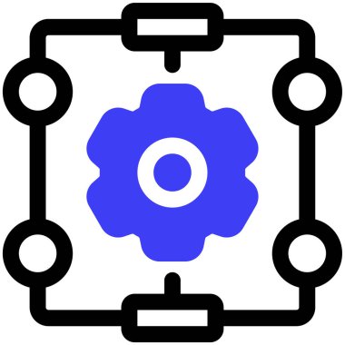 Algoritma. Web simgesi basit illüstrasyon