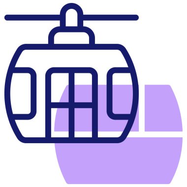 Kablo Araba.. Web simgesi basit illüstrasyon 