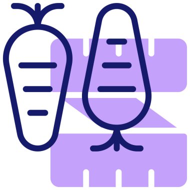 Havuç. Web simgesi basit tasarım