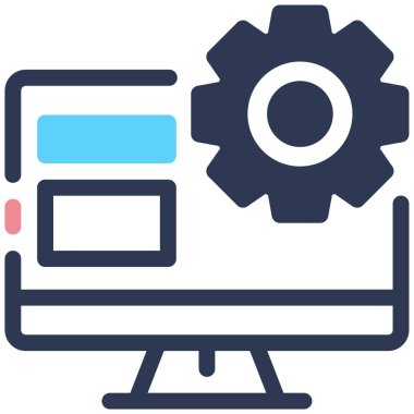 bilgisayar simgesi, vektör illüstrasyonu basit tasarım