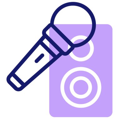 Mikrofon web simgesi basit tasarım