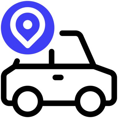 araba simgesi, vektör illüstrasyonu basit tasarım