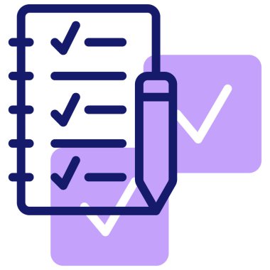 Kontrol listesi. Web simgesi basit tasarım