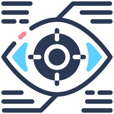 Göz simgesi, vektör illüstrasyonu basit tasarım