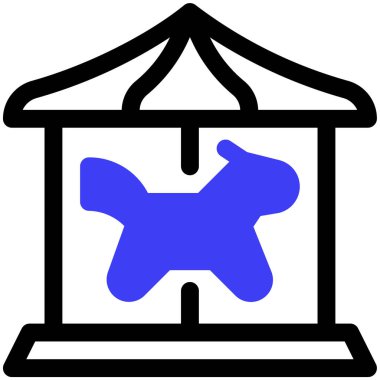 Lunapark modern simgesi, vektör illüstrasyonu