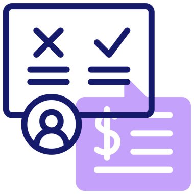 Karar. Web simgesi basit illüstrasyon