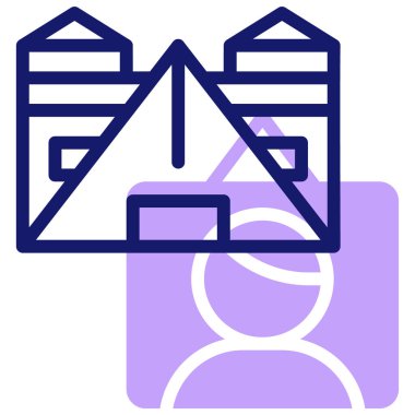 Müze binası Web simgesi basit illüstrasyon