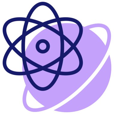 Fizik modern simgesinin vektör illüstrasyonu