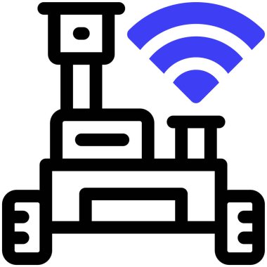 Kablosuz. Web simgesi basit illüstrasyon