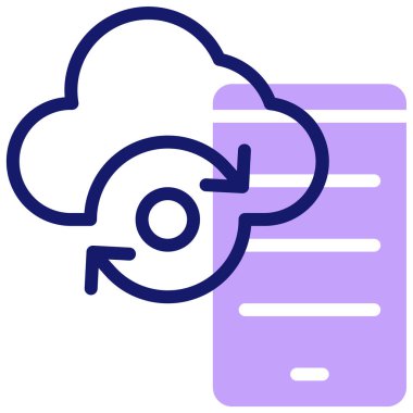 eşzamanlama simgesi, vektör illüstrasyonu basit tasarım