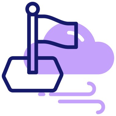 bayrak ikonu vektör illüstrasyonu