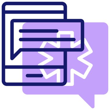 Sohbet simgesi, vektör illüstrasyonu basit tasarım