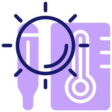 Termometre. Web simgesi vektör illüstrasyonu 