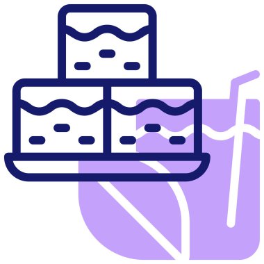 Browniler modern simge, vektör illüstrasyonu