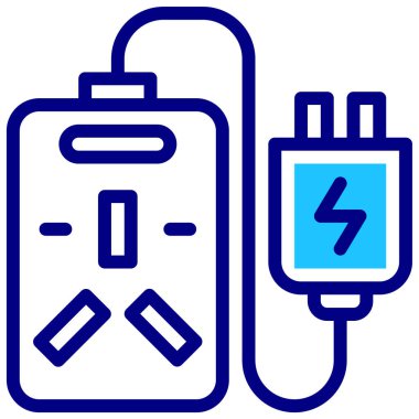 Elektrik prizi. Web simgesi basit illüstrasyon 