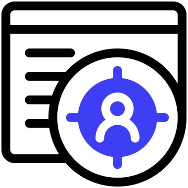 Hedef. Web simgesi basit illüstrasyon