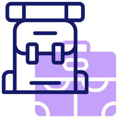 çanta simgesi, vektör illüstrasyonu basit tasarım