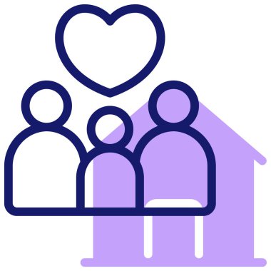 Aile simgesinin vektör illüstrasyonu