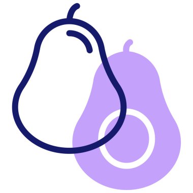 avokado modern simgesi, vektör illüstrasyonu