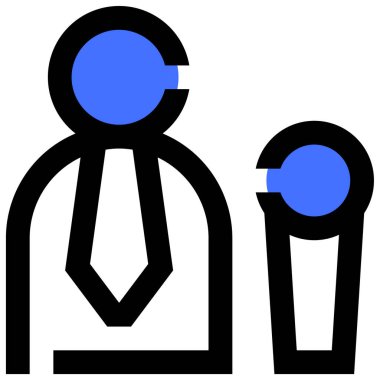 muhabir simge vektör çizim