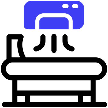 Yatağa. Web simgesi basit illüstrasyon