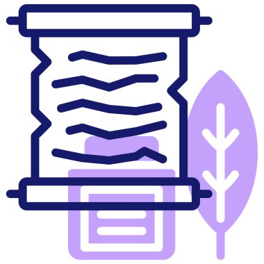 Parşömen. Web simgesi basit illüstrasyon