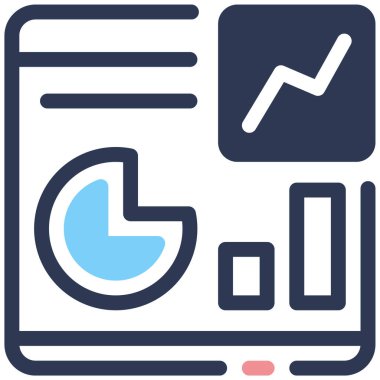 İstatistiksel web simgesi basit illüstrasyon