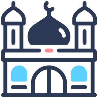 Cami. Web simgesi basit illüstrasyon 