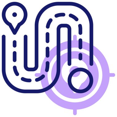 Bir navigasyon simgesinin vektör çizimi