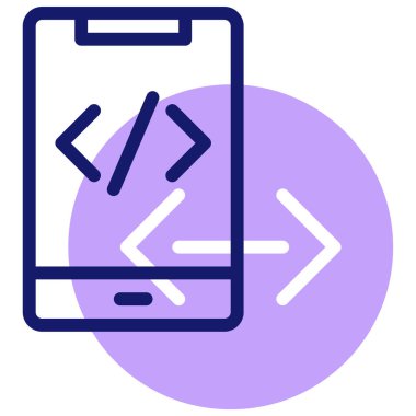akıllı telefon simgesi, vektör illüstrasyonu basit tasarım