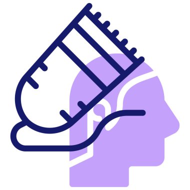 Saç kesme simgesi, vektör illüstrasyonu basit tasarım