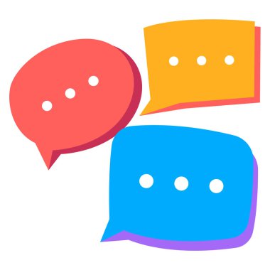 tartışma ve değişim simgesi, vektör illüstrasyonu basit tasarım