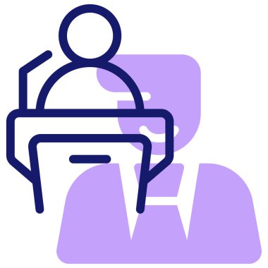 Podyum. Web simgesi basit illüstrasyon